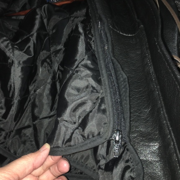 VINTAGE NWT Genuine Buffalo Leather Motorcycle Jacket Womens Brn/Blk Small - Picture 10 of 16